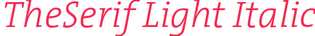 TheSerif Light Italic